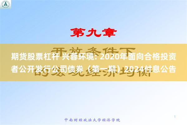 期货股票杠杆 兴蓉环境: 2020年面向合格投资者公开发行公司债券（第一期）2024付息公告