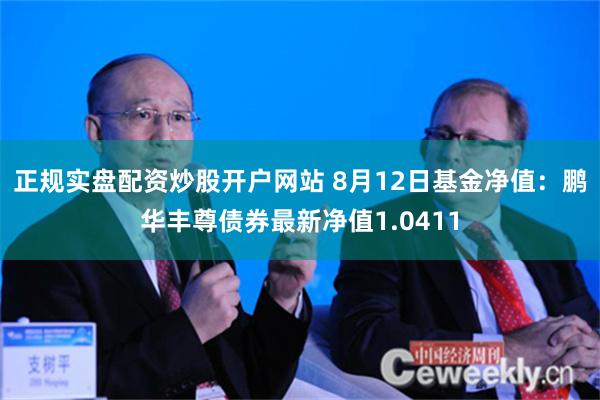 正规实盘配资炒股开户网站 8月12日基金净值：鹏华丰尊债券最新净值1.0411