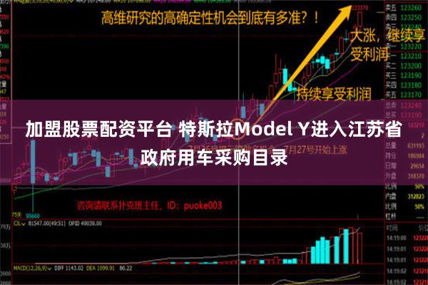 加盟股票配资平台 特斯拉Model Y进入江苏省政府用车采购目录