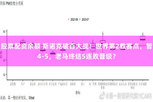 股票配资余额 斯诺克破百大战！世界第2救赛点，暂4-5，老马终结5连败晋级？