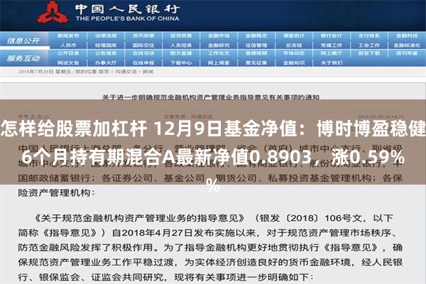 怎样给股票加杠杆 12月9日基金净值：博时博盈稳健6个月持有期混合A最新净值0.8903，涨0.59%